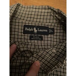 Ralph Lauren Mens Shirt size Large 100% Cotton Button Down Blake